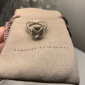 Cable Wrap Ring with Prasiolite